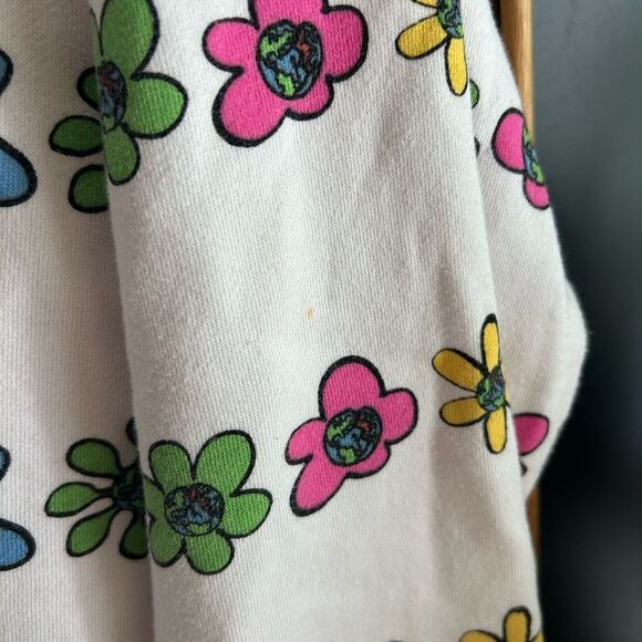 Teenage Colorful Bored Floral Print Hoodie M - Picture 12 of 16